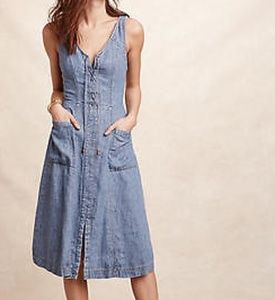 Anthropologie Holding Horses Denim Dress